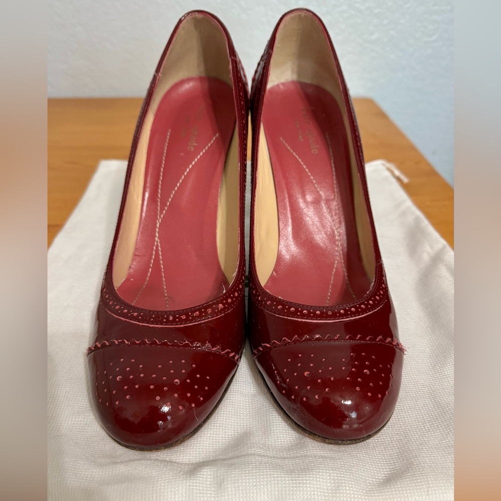 Kate Spade Burgundy Patent Leather Heels